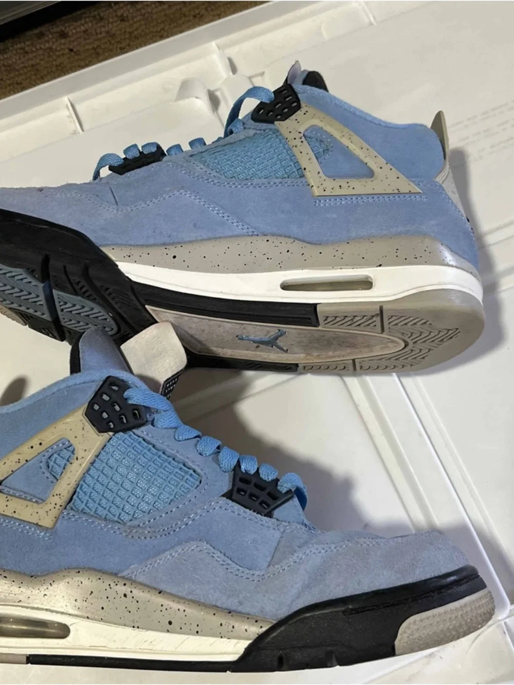 Nike Air Jordan 4 Retro University Blue UNC MENS Sz 7.5 CT8527-400 Shoes